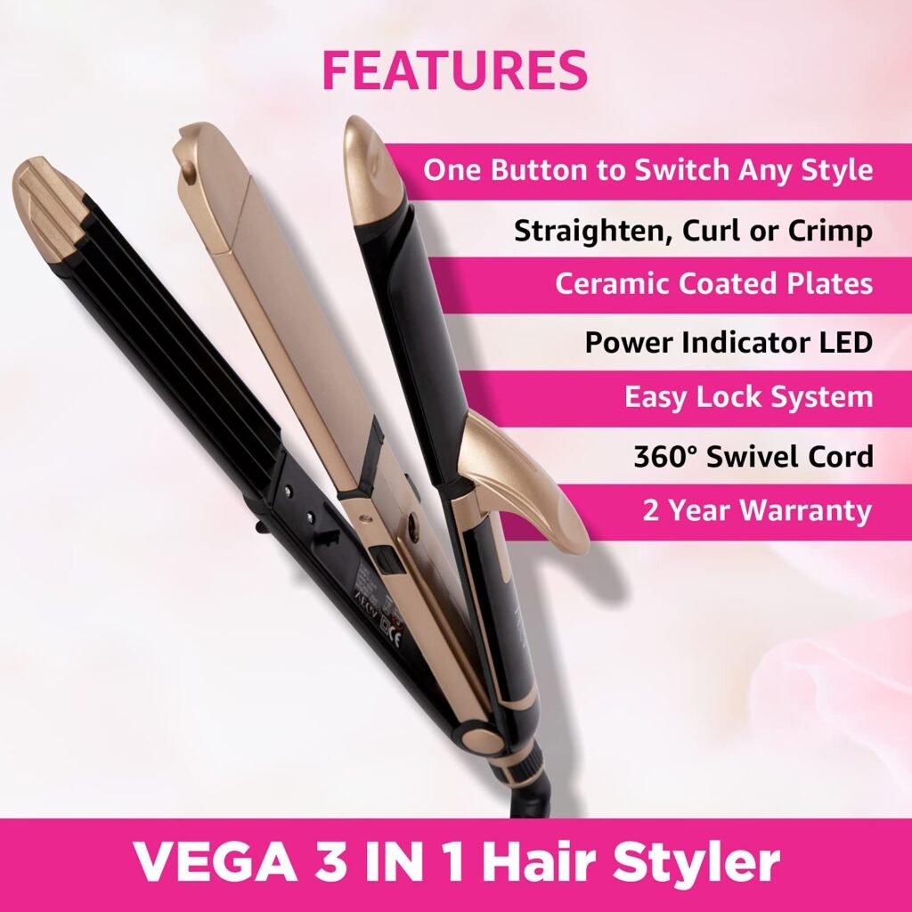 Vega VHSCC-01 इंस्टेंट स्टाइल हेयर स्टाइलर (काला)