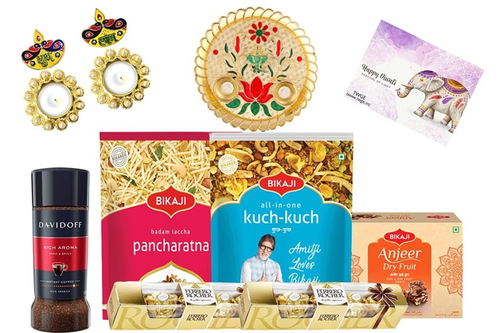 Bikaji Aslee Bikaneri- Coffee x1 | Anjeer Burfi | All in One Mix | Badam Lachha | Moment x1 | Bhai Dhooj Hamper | Diwali Hamper | Ideal Diwali Gift Hamper